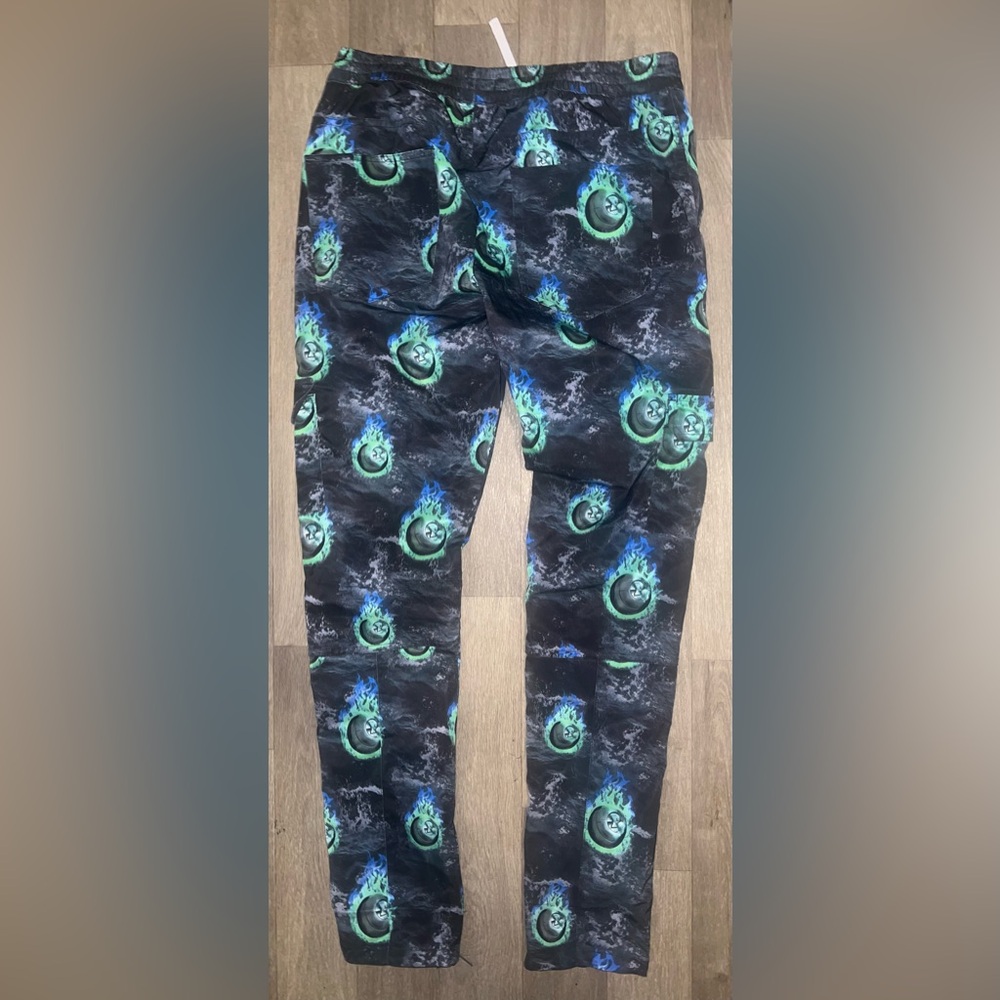 Rare PINK DOLPHIN CHROME 8BALL green CARGO PANTS SZ medium